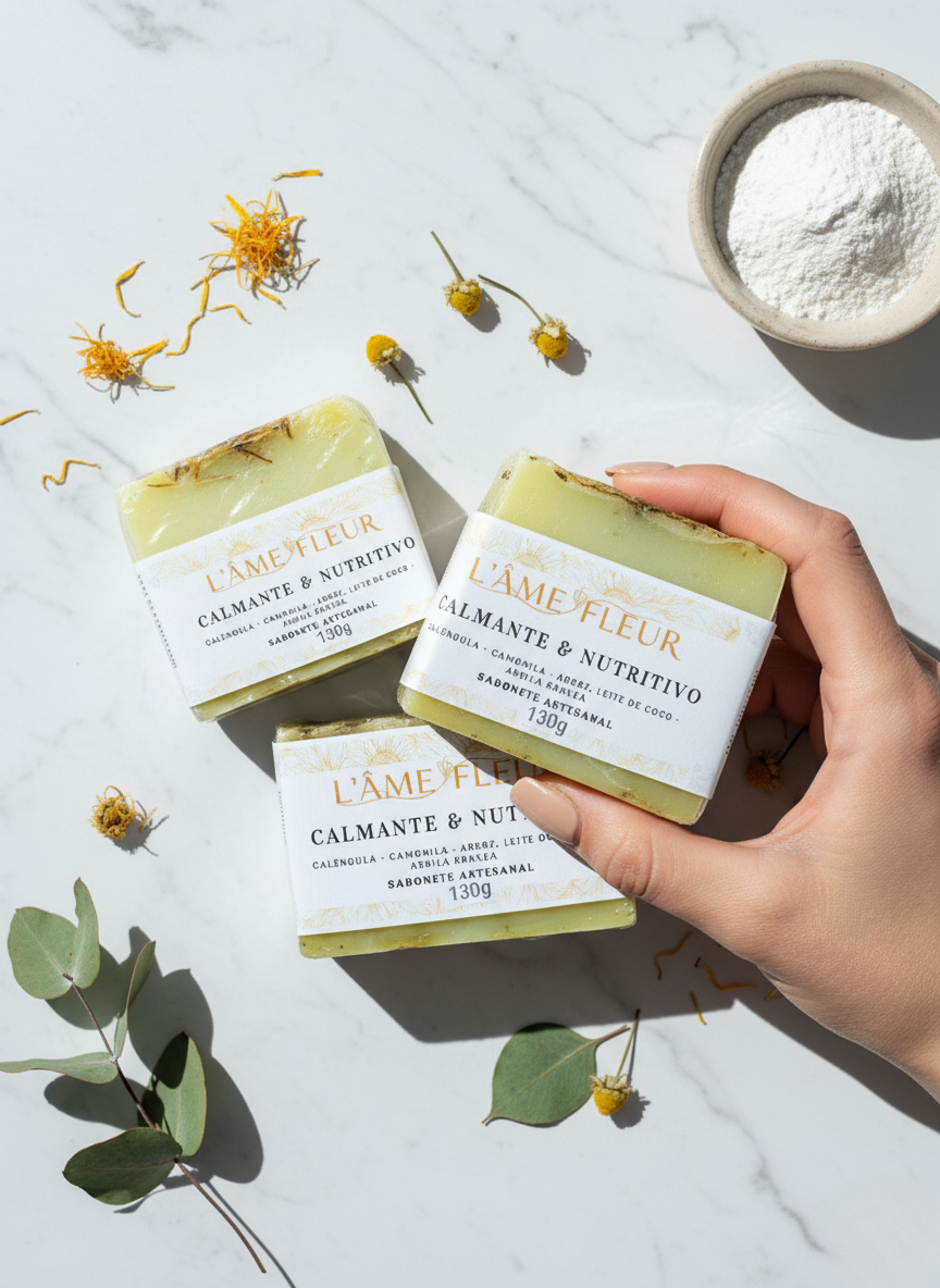 Sabonete Calmante & Nutritivo: O Cuidado Delicado que sua Pele Precisa